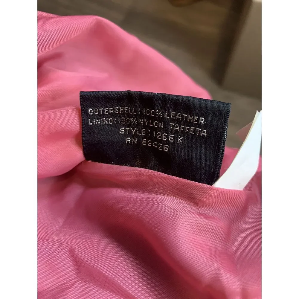 Vintage CHIA Leather 3 Piece Pink Barbiecore Awesome Outfit Jacket Med-Skirt S 8